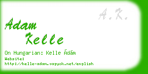 adam kelle business card