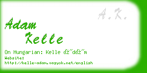 adam kelle business card